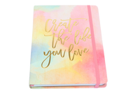 Pastel Rainbow + Gold Foil Journal for Creating the Life you Love