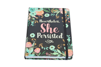 Captivating Teal + Pink Floral Design Journal for Persistent Goal Keeping