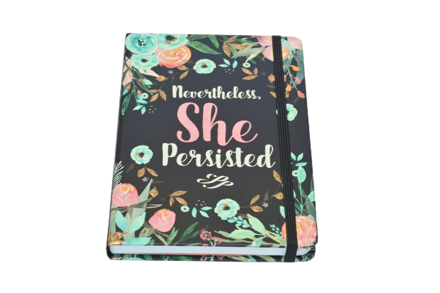 Captivating Teal + Pink Floral Design Journal for Persistent Goal Keeping