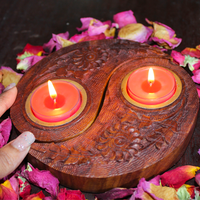 Yin Yang Tealight Wooden Candle Holder for Ultimate Balance + Harmony