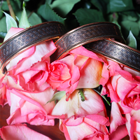 Flower of Life Magnetic Copper Cuff for Divine Energetic Balance & Harmony