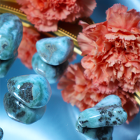 South African Larimar with Red Hematite for Atlantean Wisdom + Water Magic
