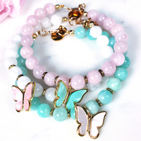 Crystal Bead Rose Quartz, Moonstone + Amazonite Gemstone Bracelets for Metamorphosis
