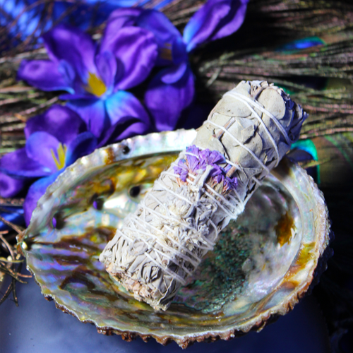 Abalone Shell + White Sage Duo Bundle for Smudging Rituals