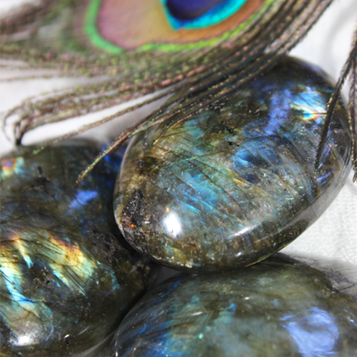 Labradorite Crystal Palm Stone for Realizing Your Spiritual Vision