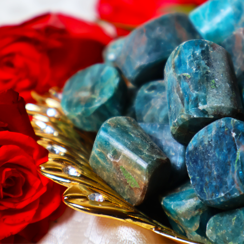 Blue Green Apatite for Inner Wisdom & Authentic Expression