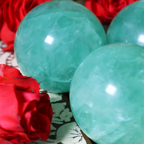Spiritual Attunement Green Flourite Crystal Sphere