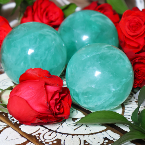 Spiritual Attunement Green Flourite Crystal Sphere