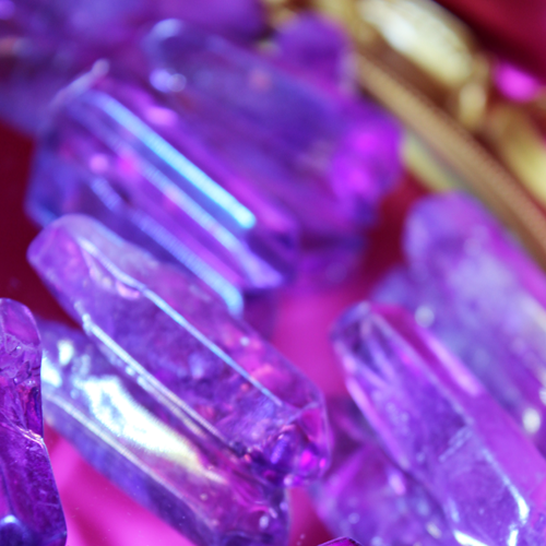 Purple Aura Quartz Points for Transcending Higher Realms