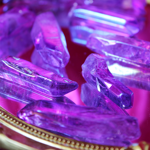 Purple Aura Quartz Points for Transcending Higher Realms