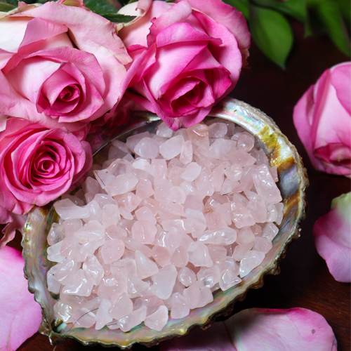 Rose Quartz Chips for A Sanctuary of Unconditional Love