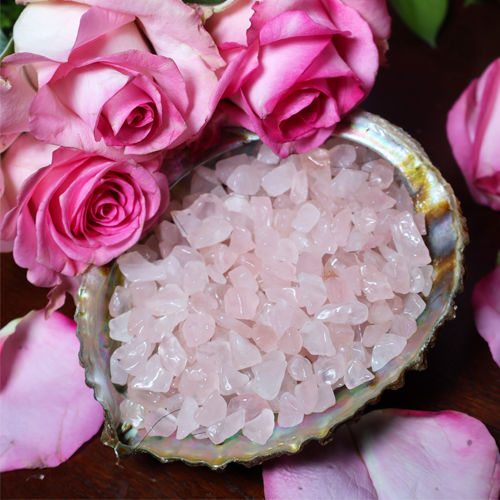 Rose Quartz Chips for A Sanctuary of Unconditional Love