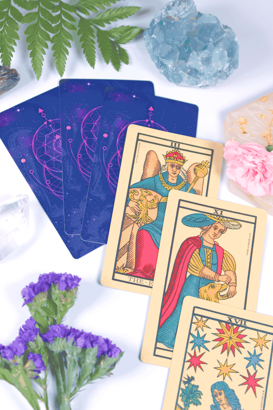 Witchy, Purple Marseilles Tarot Deck for Magical Messages